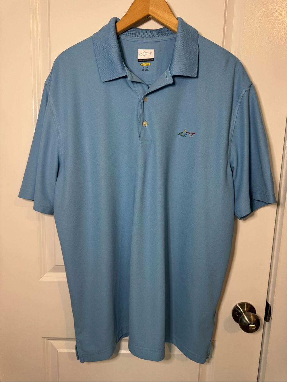 Greg Norman Collection Sky Blue Short Sleeve Polo